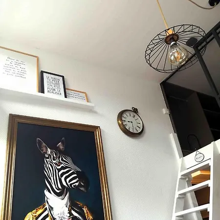 L'intimiste A Lo - Atypique - Duplex Prive Equipe - Gare - Centre - Parking Gratuit - Entree Autonome - En Mezzanine - Wifi - Netflix - Lave-linge アパート サン・ロー