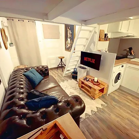 L'intimiste A Lo - Atypique - Duplex Prive Equipe - Gare - Centre - Parking Gratuit - Entree Autonome - En Mezzanine - Wifi - Netflix - Lave-linge Lejlighed Saint-Lô